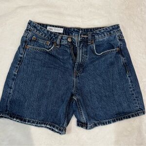Zara Women's Dark Blue Jean Shorts
